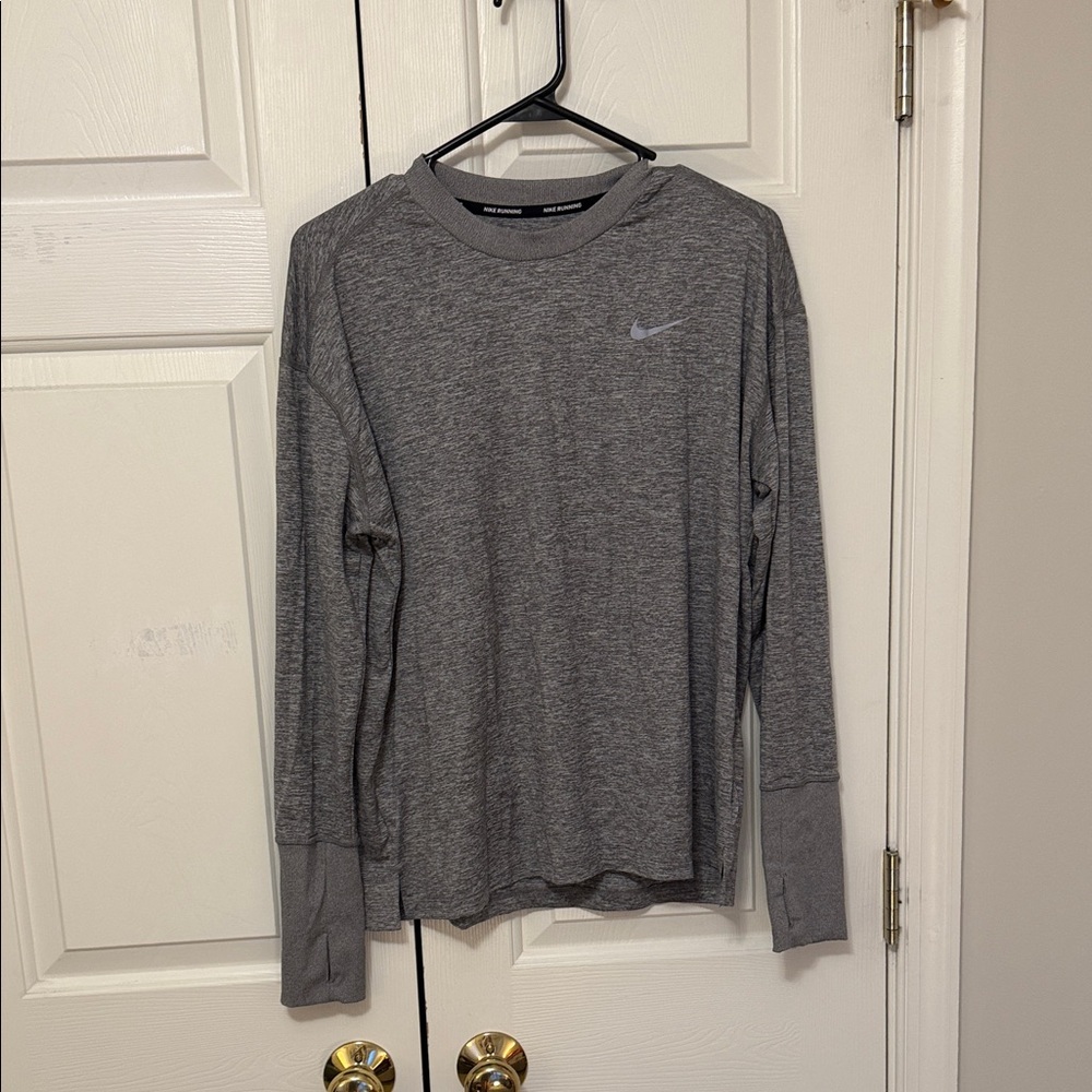 Nike Running Heather Gray Long Sleeve Size Large